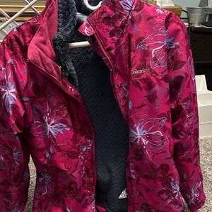 Columbia girl’s Floral Ski Jacket - Pink and Purple